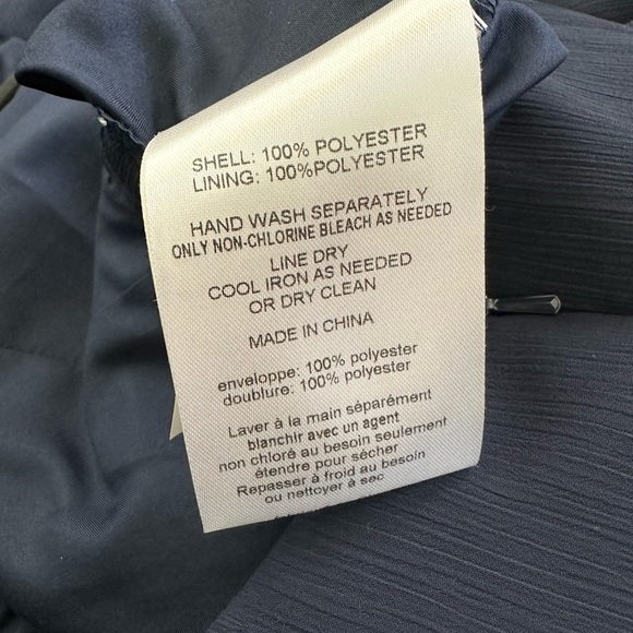 White by Vera Wang Long Chiffon Halter Cascading Bridesmaid Dress in Midnight - Picture 11 of 14